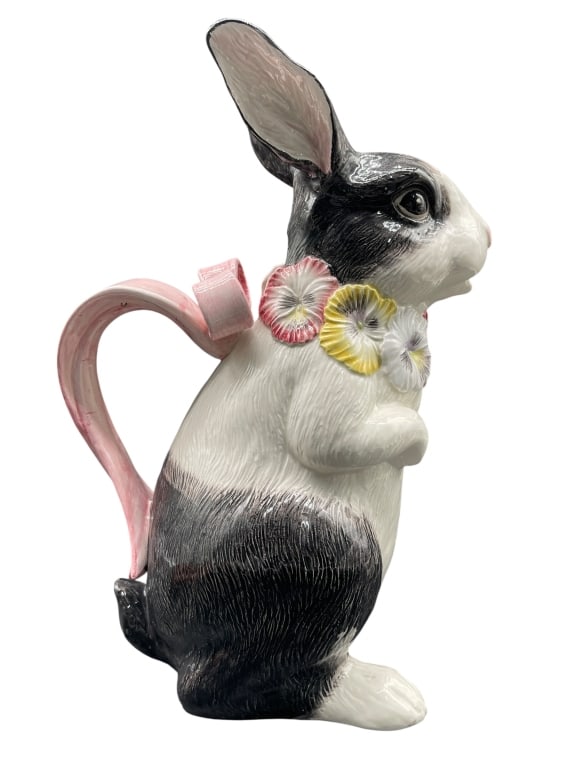 VINTAGE CERAMIC RABBIT FIGURAL PITCHER (1 of 5)