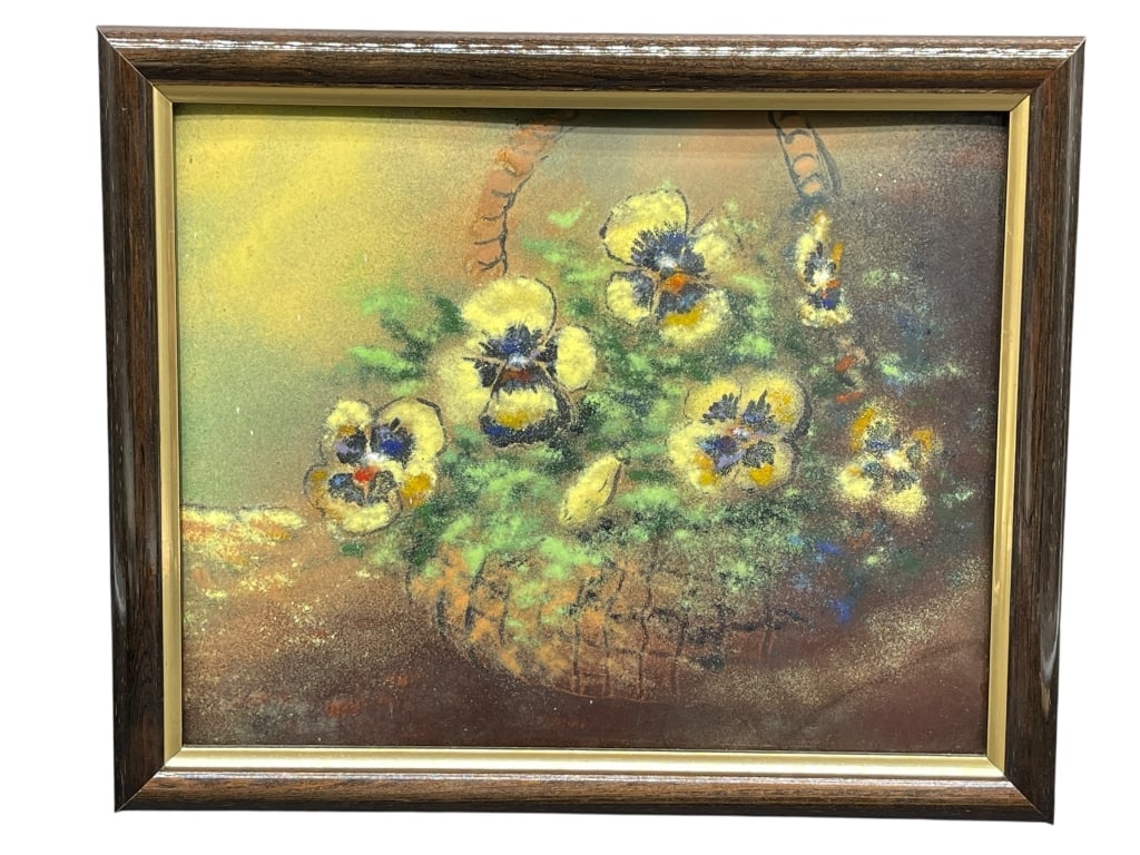 FRAMED IMPRESSIONIST FLORAL STILL LIFE PAINTING (1 of 5)