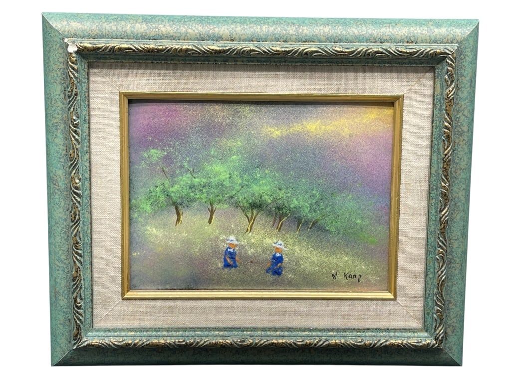 M. KARA SIGNED IMPRESSIONIST FIGURAL LANDSCAPE (1 of 5)