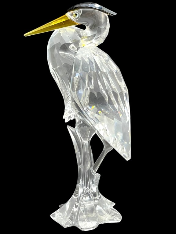 SWAROVSKI SILVER HERON CRYSTAL FIGURINE W BOX 6" (1 of 6)