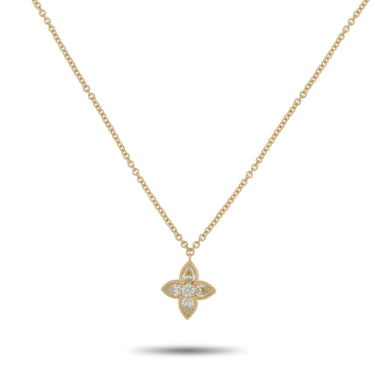 18K YELLOW GOLD 0.73CT DIAMOND PENDANT NECKLACE (1 of 5)