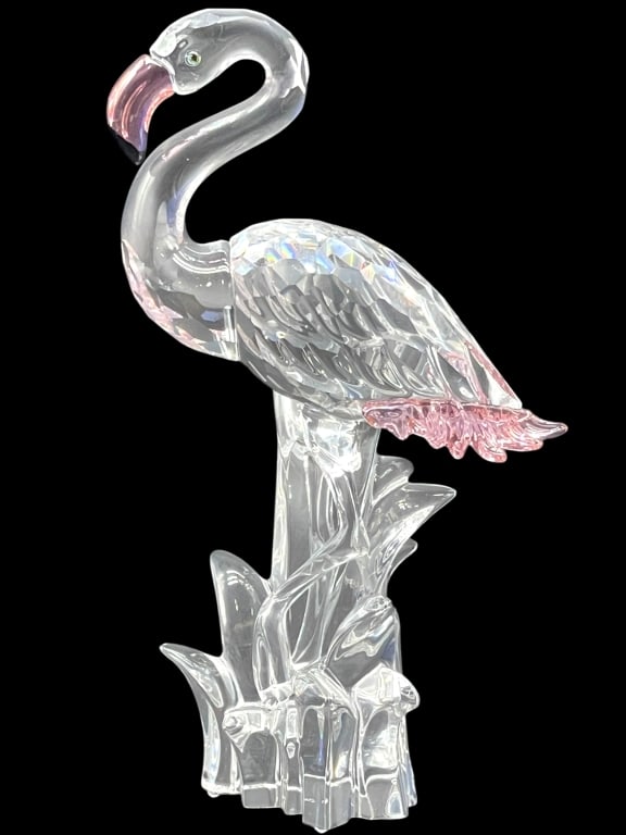 SWAROVSKI CRYSTAL FLAMINGO FIGURINE W BOX 6" (1 of 6)