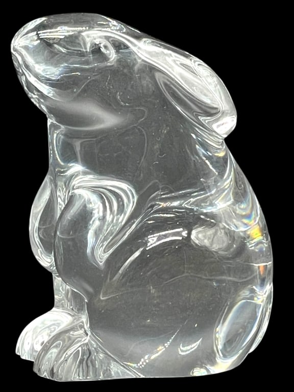 BACCARAT FRANCE CRYSTAL RABBIT FIGURINE 3" (1 of 6)