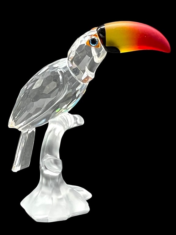 SWAROVSKI CRYSTAL TOUCAN FIGURINE W COLOR BEAK 3" (1 of 7)