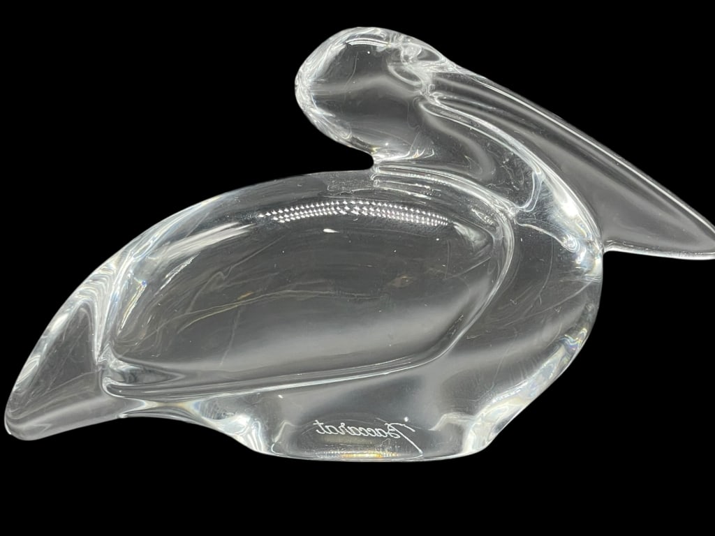 BACCARAT FRANCE CRYSTAL PELICAN FIGURINE 4.5" (1 of 8)