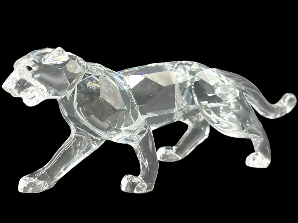 SWAROVSKI CRYSTAL PANTHER FIGURINE W BOX 6" (1 of 9)