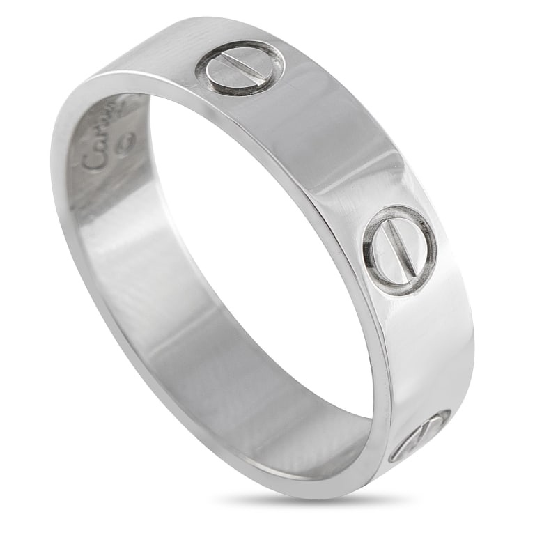 CARTIER ICONIC LOVE 18K WHITE GOLD RING SIZE 10 (1 of 6)