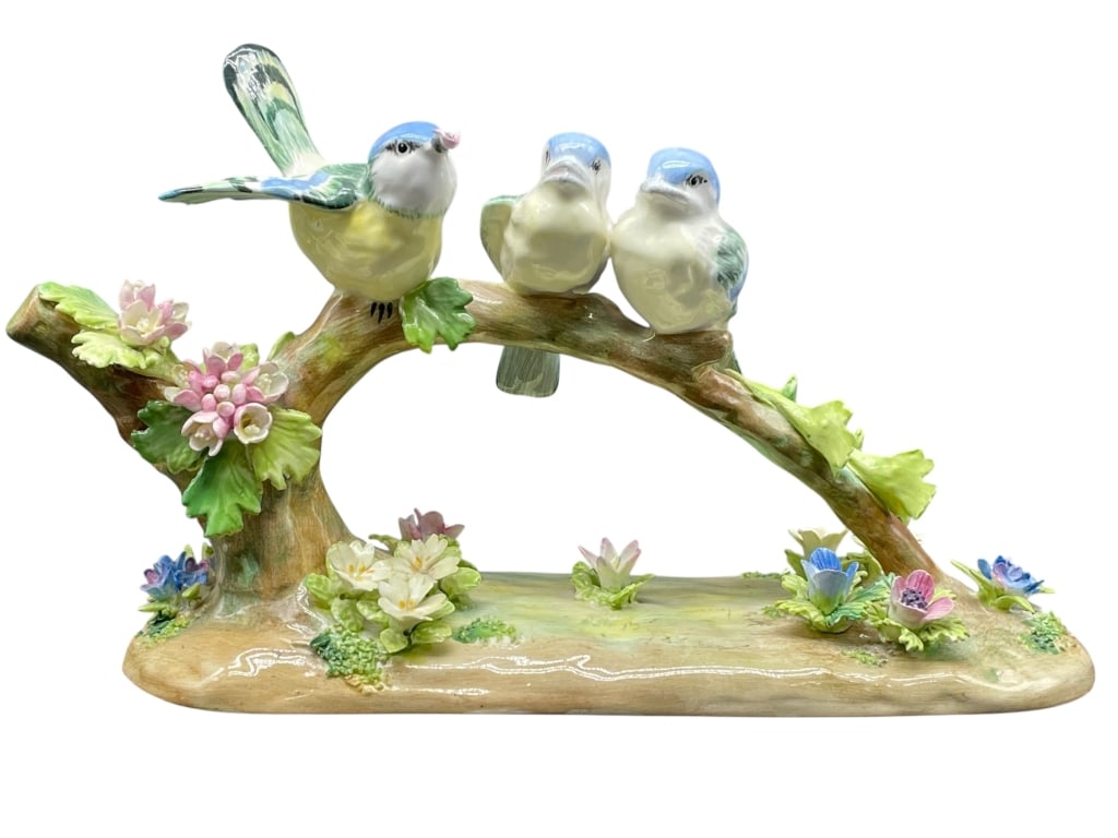 CROWN STAFFORDSHIRE BIRDS ON BRANCH FIGURINE 8.5" (1 of 7)
