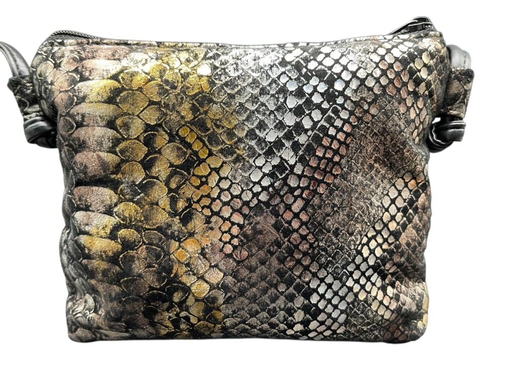 PINKY PYTHON EMBOSSED METALLIC CROSSBODY - 7