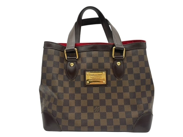 LOUIS VUITTON HAMPSTEAD MM DAMIER EBENE HANDBAG: *For ALTERNATIVE SHIPPING QUOTES or local PICKUP details, please visit www.dejavuauctionshipping.com* Pattern: Damier Ebene coated canvas (brown checkerboard) Model: Hampstead MM (medium size) Feature
