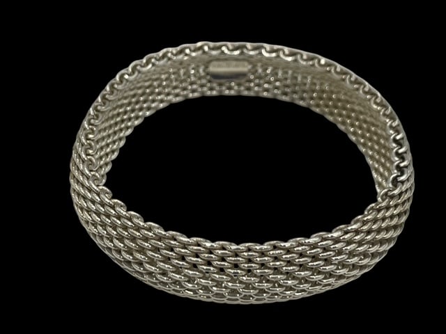 TIFFANY & CO 925 STERLING SILVER MESH BRACELET 58g (1 of 9)