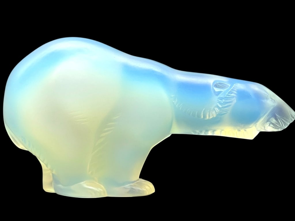 SABINO FRANCE OPALESCENT POLAR BEAR ART GLASS 4.5" (1 of 7)