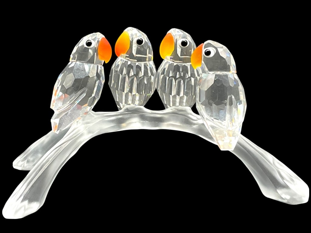 SWAROVSKI CRYSTAL LOVE BIRDS FIGURINE 3.5" (1 of 6)