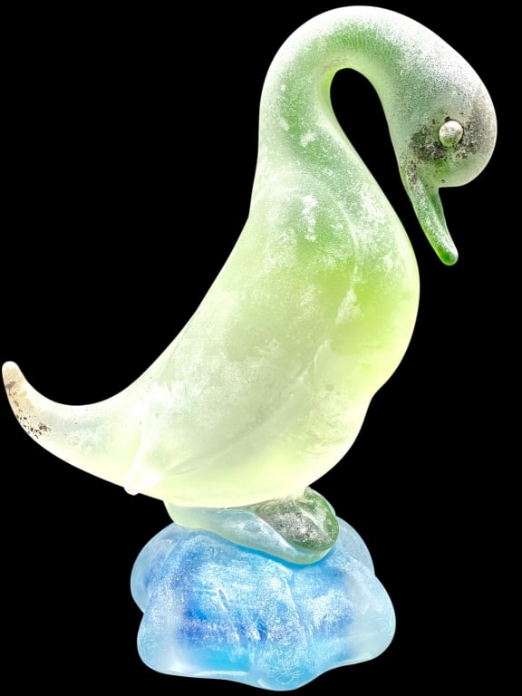 E. RESSI MURANO ART GLASS DUCK SCULPTURE 8.5" (1 of 8)