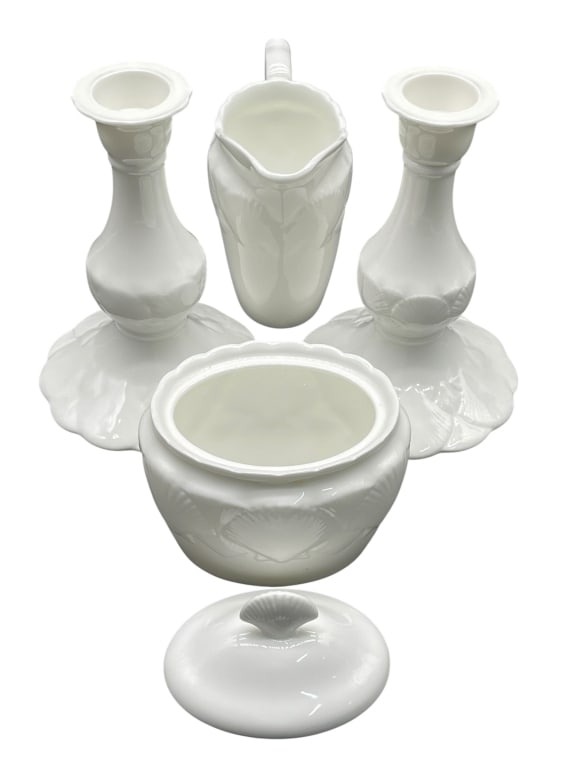 COALPORT OCEANSIDE WHITE BONE CHINA 4-PIECE TABLET (1 of 8)