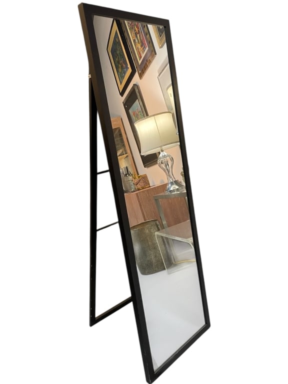 BLACK FRAME EASEL FLOOR MIRROR 65" (1 of 6)