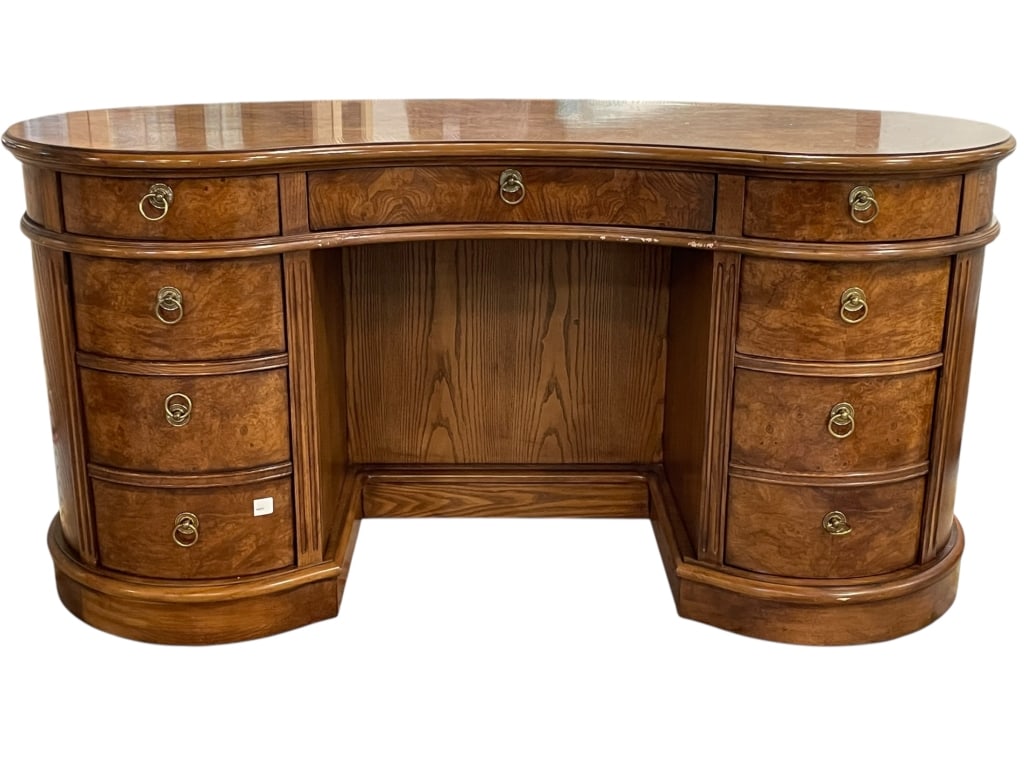DREXEL HERITAGE BURLWOOD KIDNEY DESK 60" (1 of 9)