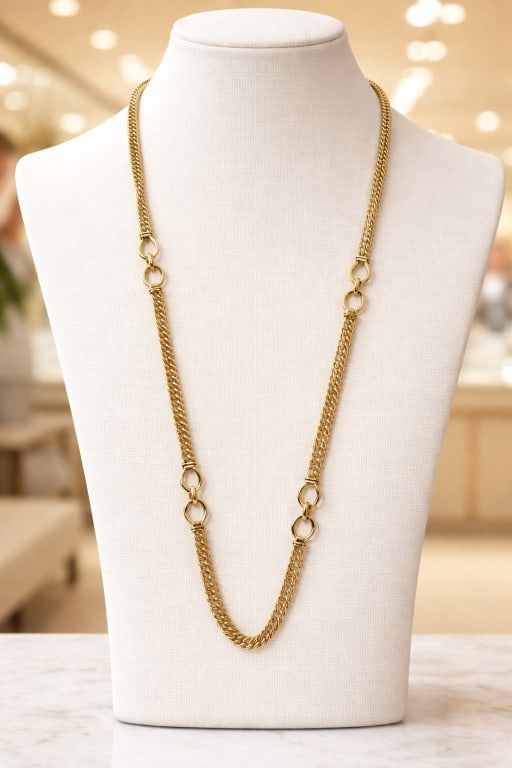 STUNNING 18K YLW GOLD BOLD LINK CHAIN NECKLACE 76G: *For ALTERNATIVE SHIPPING QUOTES or local PICKUP details, please visit www.dejavuauctionshipping.com* ABSOLUTELY GORGEOUS Unmarked custom made piece, tested for 18K gold 76 grams total weight length i