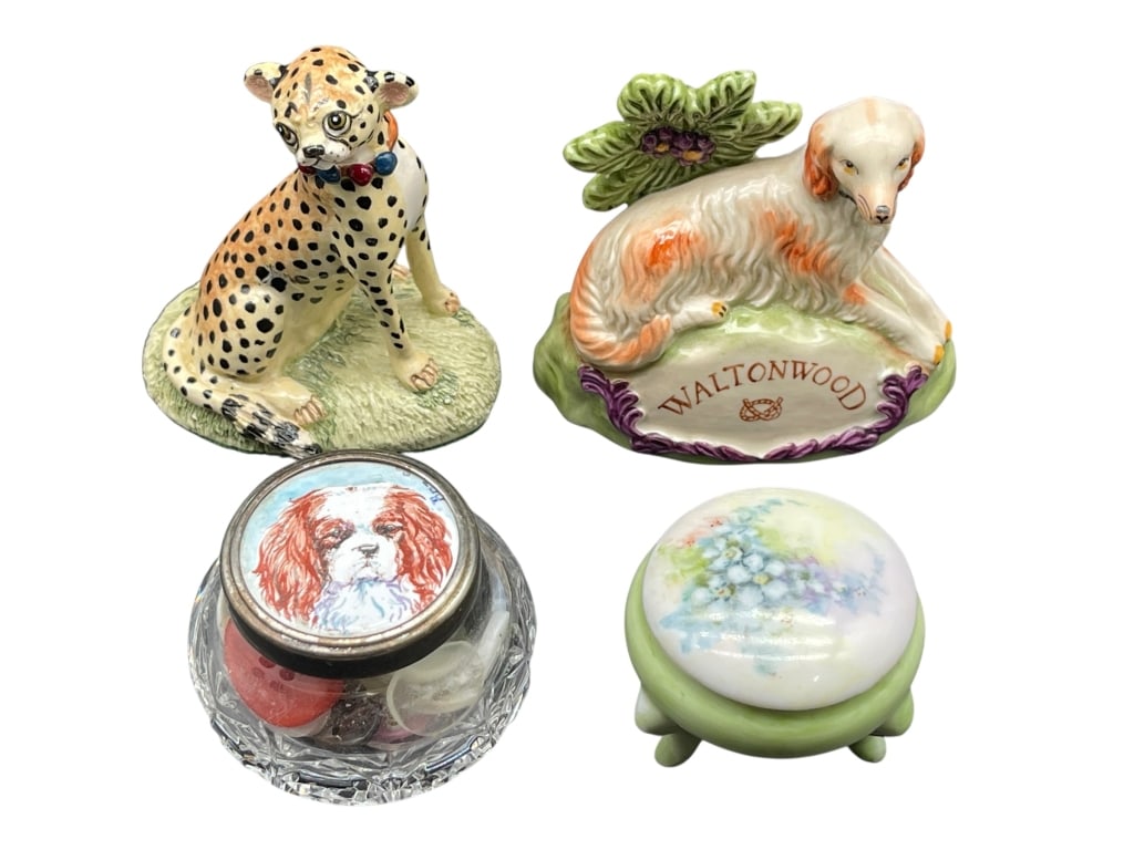 MIXED PORCELAIN ANIMAL FIGURINES LOT OF 4 (1 of 1)