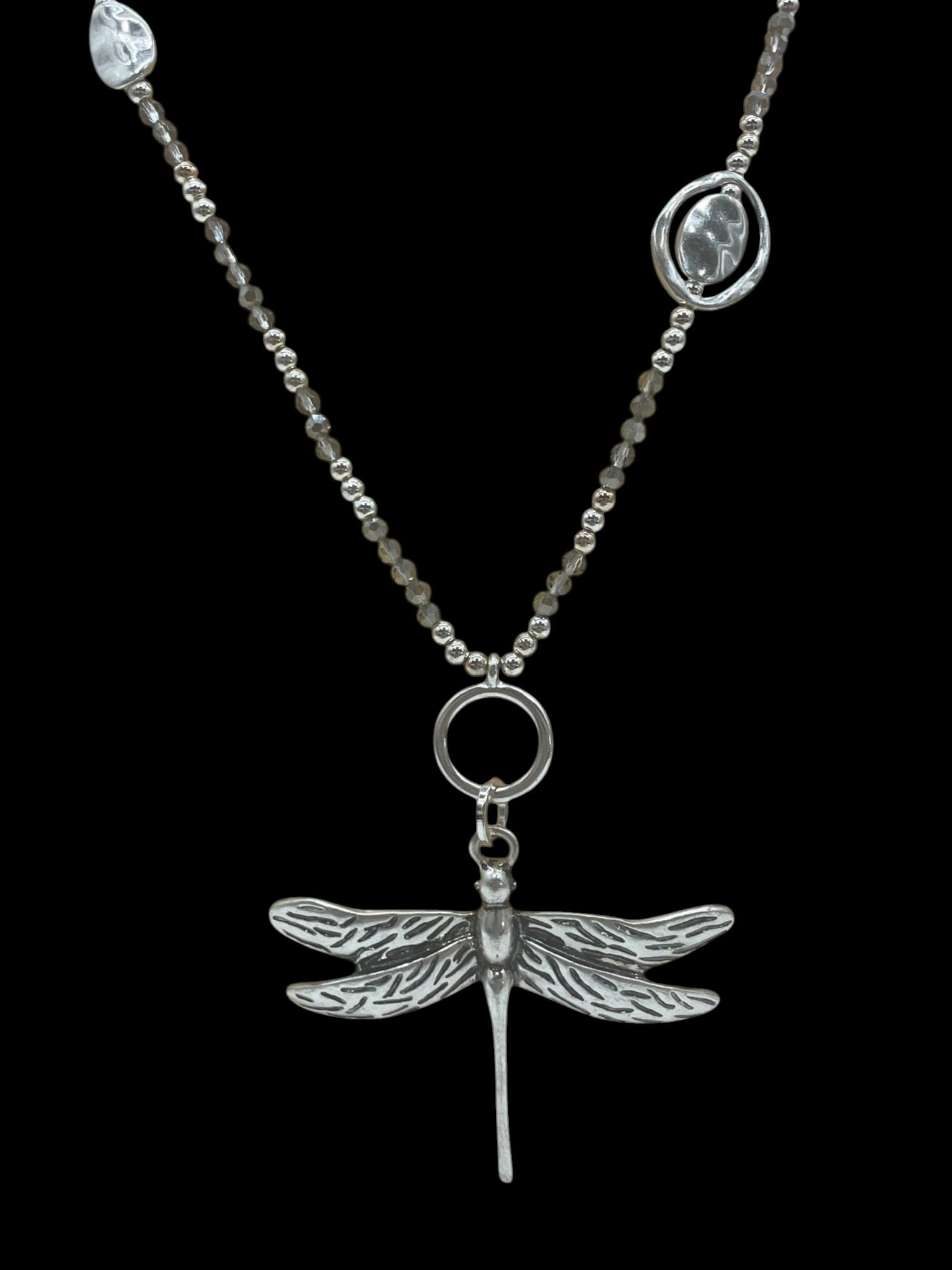 NEW COSTUME SILVER XL DRAGONFLY PENDANT LONG CHAIN: *For ALTERNATIVE SHIPPING QUOTES or local PICKUP details, please visit www.dejavuauctionshipping.com* SILVERTONE FABULOUS OVERSIZED DRAGONFLY! NEW CONDITION! 32" LONG MSN By bidding on this listing, y