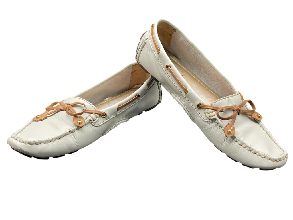 MARC JOSEPH NEW YORK WHITE LEATHER LOAFERS 7.5 (1 of 1)