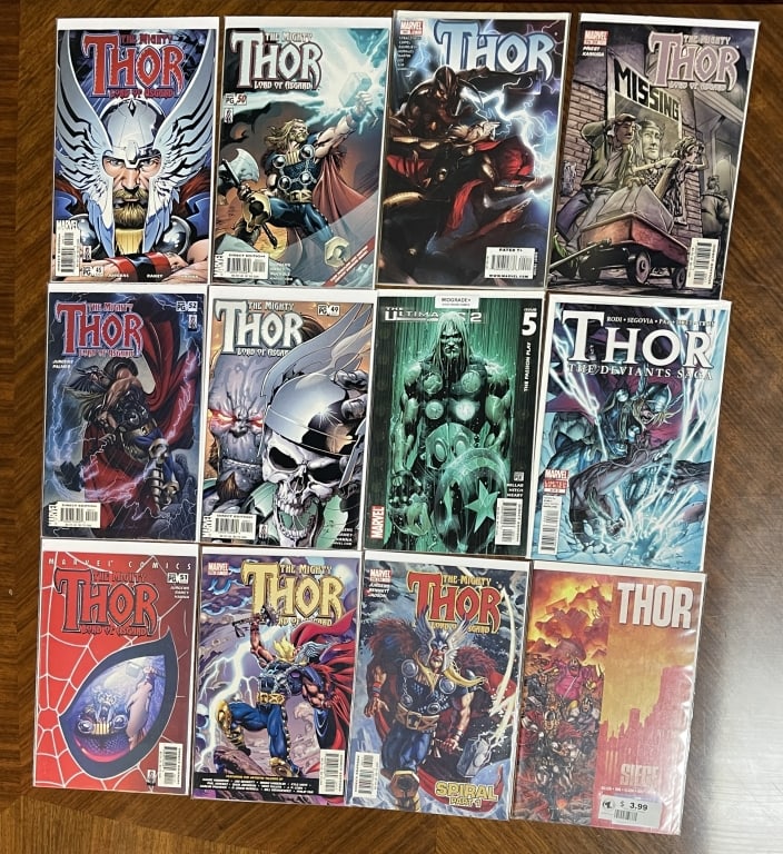 THOR COMIC BOOK LOT OF 12 MARVEL COMICS (1 of 2)