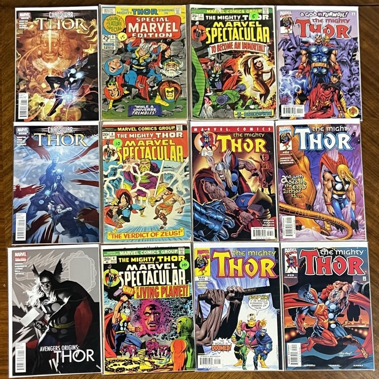 THOR MARVEL COMIC BOOK LOT OF 12 (1 of 2)