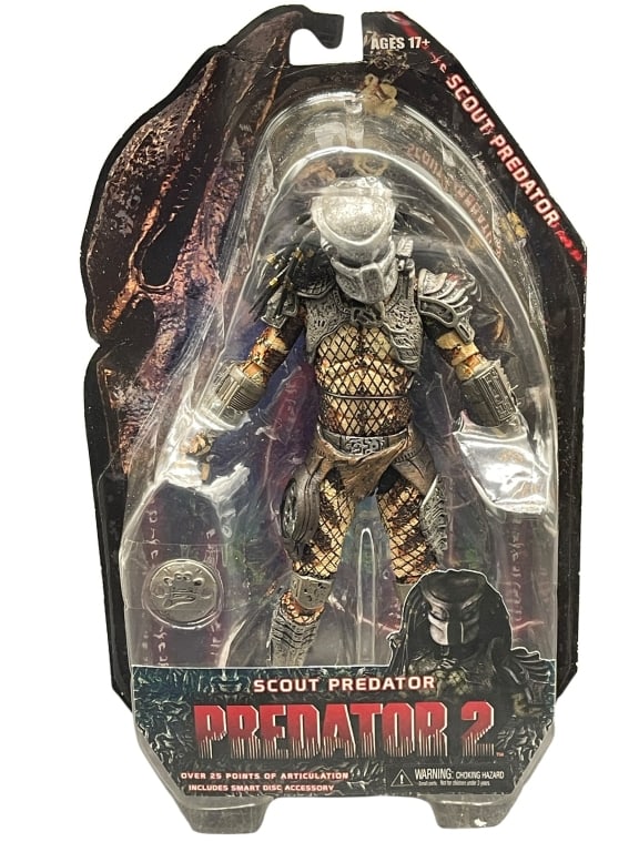 PREDATOR 2 SCOUT PREDATOR FIGURE: For ALTERNATE shipping quote or LOCAL PICK-UP DETAILS, please visit dejavuauctionshipping.comPREDATOR 2 SCOUT PREDATOR ACTION FIGURE BY NECA REEL TOYSOfficial **Scout Predator action figure from