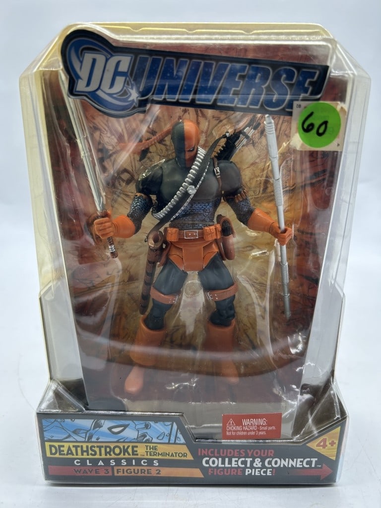 DC UNIVERSE DEATHSTROKE TERMINATOR WAVE 3 FIGURE: For ALTERNATE shipping quote or LOCAL PICK-UP DETAILS, please visit dejavuauctionshipping.comMATTEL DC UNIVERSE CLASSICS DEATHSTROKE THE TERMINATOR WAVE 3 COLLECT & CONNECT SOLOMON GRUNDY