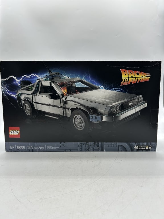 LEGO BACK TO THE FUTURE TIME MACHINE BUILDING SET: For ALTERNATE shipping quote or LOCAL PICK-UP DETAILS, please visit dejavuauctionshipping.com LEGO BACK TO THE FUTURE TIME MACHINE DELOREAN SET 10300 1872 PCS Highly collectible LEGO Icons Back to the