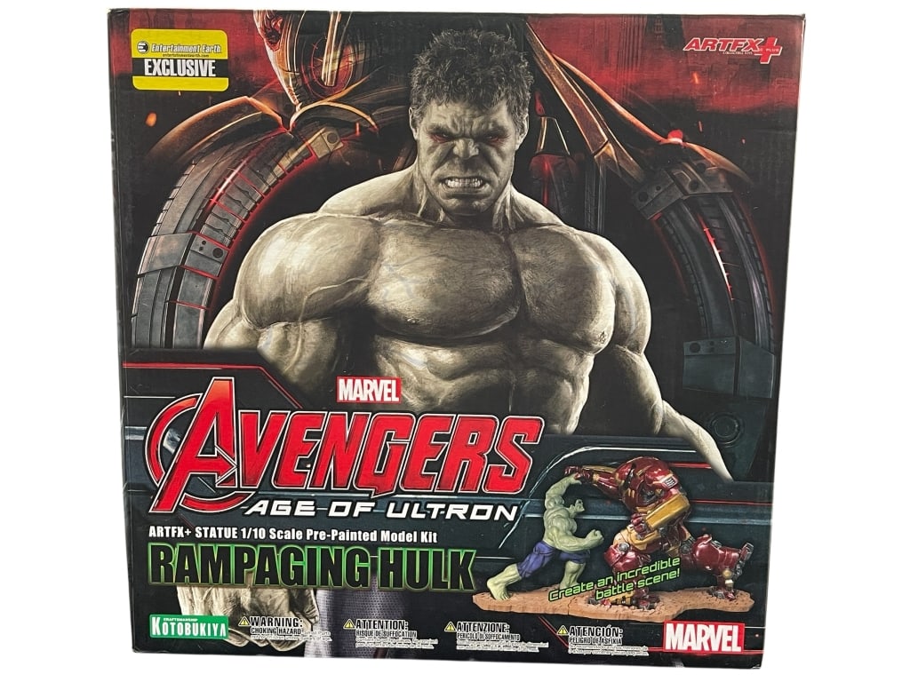 MARVEL AVENGERS RAMPAGING HULK ARTFX+ STATUE: For ALTERNATE shipping quote or LOCAL PICK-UP DETAILS, please visit dejavuauctionshipping.com MARVEL AVENGERS AGE OF ULTRON RAMPAGING HULK ARTFX+ 1/10 SCALE STATUE Highly collectible Marvel *Avengers: