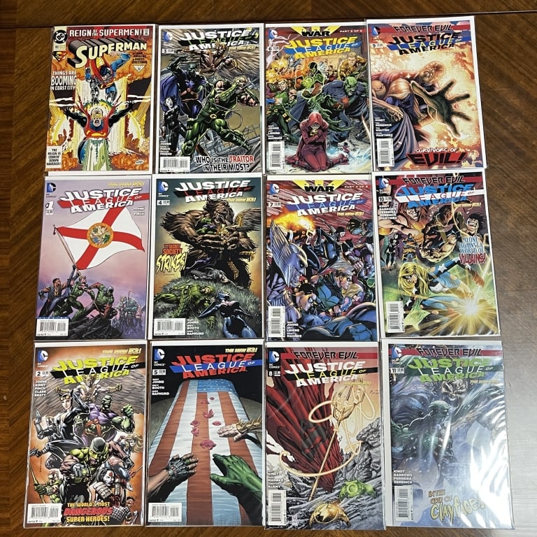 DC JUSTICE LEAGUE OF AMERICA COMIC BOOK LOT OF 12: For ALTERNATE shipping quote or LOCAL PICK-UP DETAILS, please visit dejavuauctionshipping.com DC JUSTICE LEAGUE OF AMERICA COMIC BOOK LOT OF 12 Collection of twelve DC Comics issues including **Justic