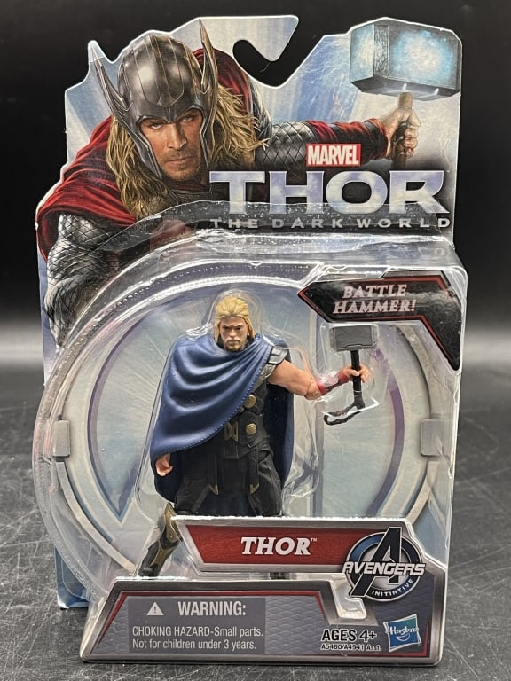 THOR AVENGERS INITIATIVE THOR ACTION FIGURE: For ALTERNATE shipping quote or LOCAL PICK-UP DETAILS, please visit dejavuauctionshipping.com MARVEL THOR THE DARK WORLD THOR AVENGERS INITIATIVE ACTION FIGURE WITH BATTLE HAMMER Official **Marvel Stu