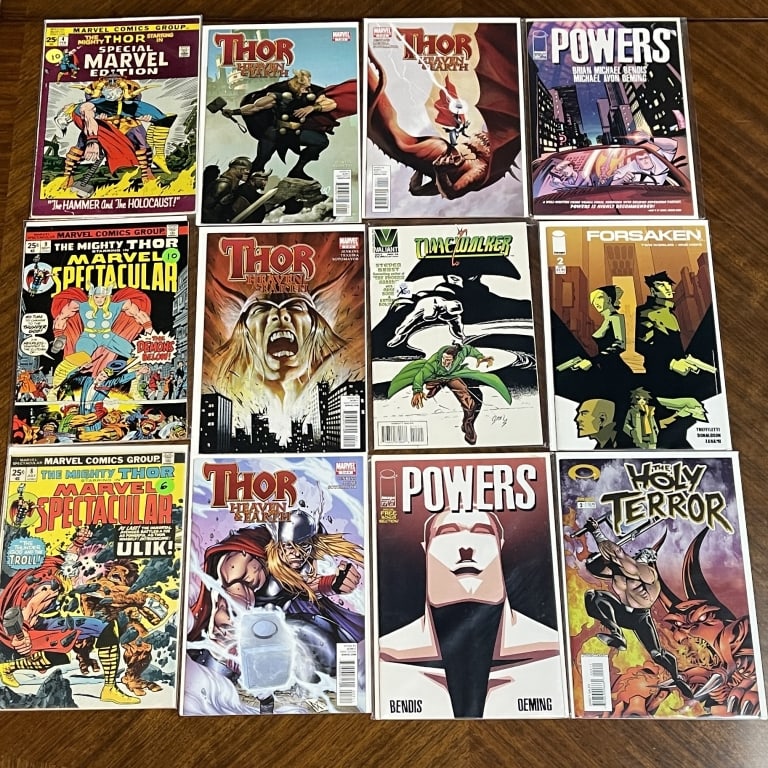MIXED COMIC BOOK LOT OF 12 MARVEL THOR POWERS (1 of 2)