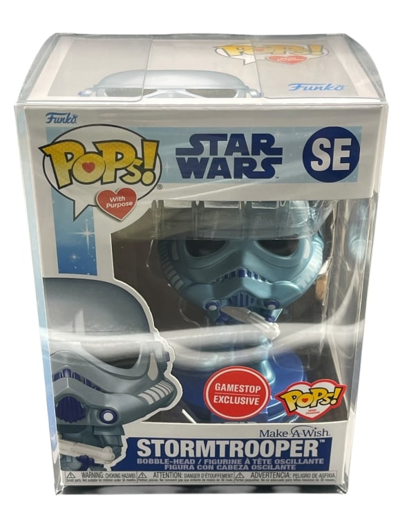 FUNKO POP! STAR WARS STORMTROOPER SE MAKE-A-WISH: For ALTERNATE shipping quote or LOCAL PICK-UP DETAILS, please visit dejavuauctionshipping.com FUNKO POP! STAR WARS SPECIAL EDITION STORMTROOPER “WITH PURPOSE” MAKE-A-WISH GAMESTOP EXCLUSIVE VI