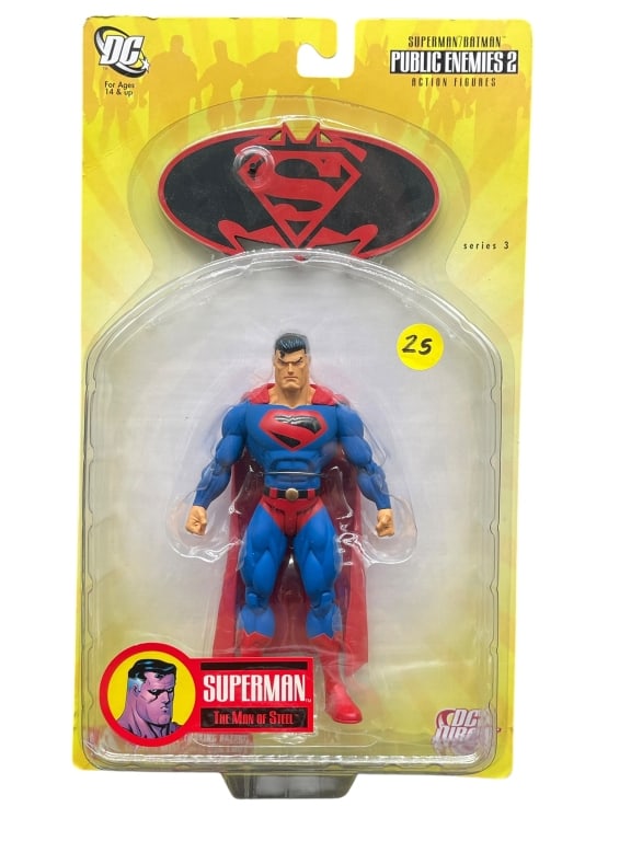 DC DIRECT SUPERMAN PUBLIC ENEMIES 2 ACTION FIGURE: For ALTERNATE shipping quote or LOCAL PICK-UP DETAILS, please visit dejavuauctionshipping.com DC DIRECT SUPERMAN BATMAN PUBLIC ENEMIES 2 SUPERMAN THE MAN OF STEEL ACTION FIGURE SERIES 3 Highly collect