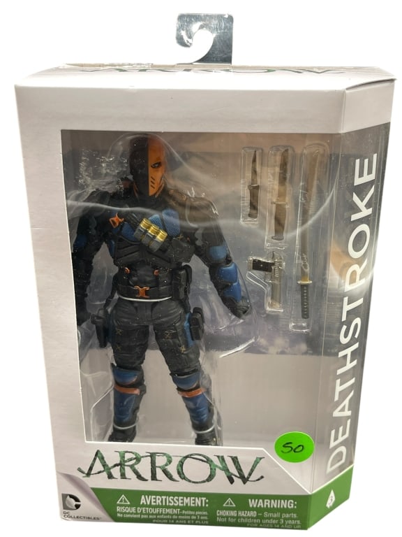 ARROW COLLECTOR ACTION FIGURE DEATHSTROKE NEW BOX: By bidding on this listing, you understand and agree to be bound by the terms and conditions of DejaVu Auctions. * *For ALTERNATIVE SHIPPING QUOTES or local PICKUP details, please visit www.dejavuauct