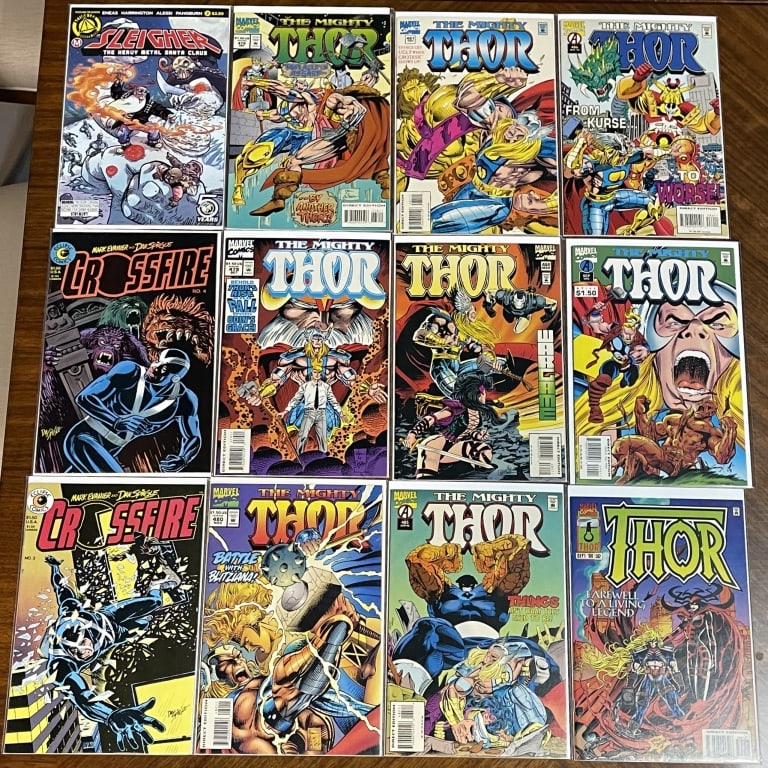 MARVEL THOR COMIC BOOK LOT OF 12 (1 of 2)