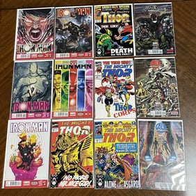 MIXED MARVEL COMIC BOOK LOT OF 12 IRON MAN THOR