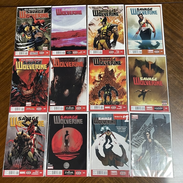 SAVAGE WOLVERINE MARVEL COMIC BOOK LOT OF 12 (1 of 2)