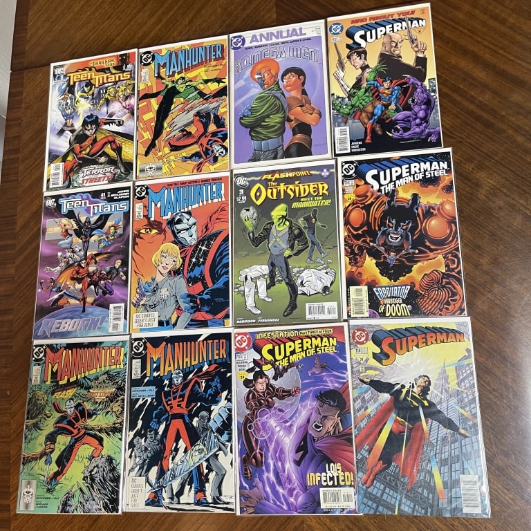 DC COMIC BOOK LOT OF 12 SUPERMAN MANHUNTER TITANS (1 of 2)