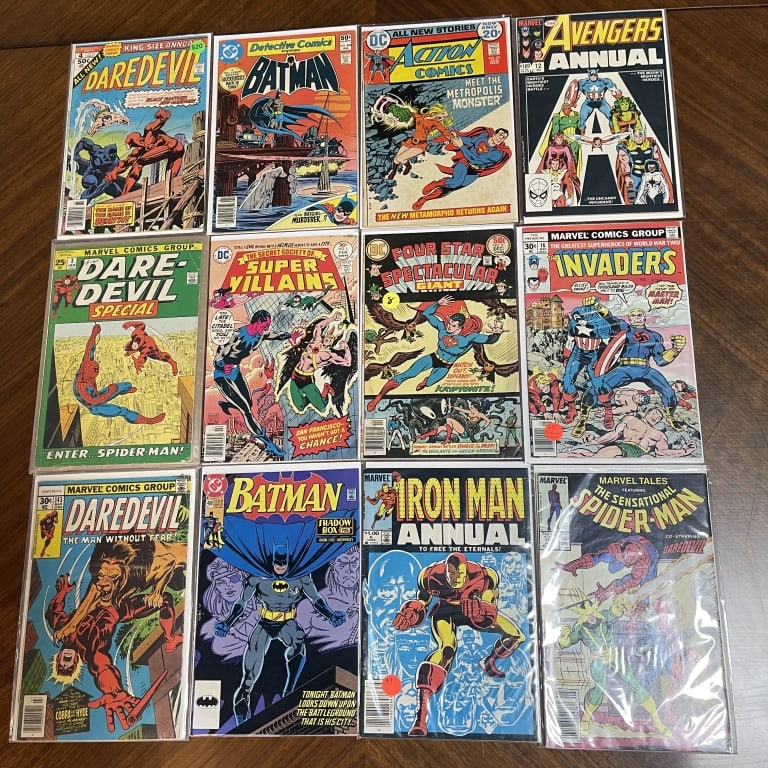 VINTAGE MARVEL DC COMIC BOOK LOT OF 12 BATMAN (1 of 2)