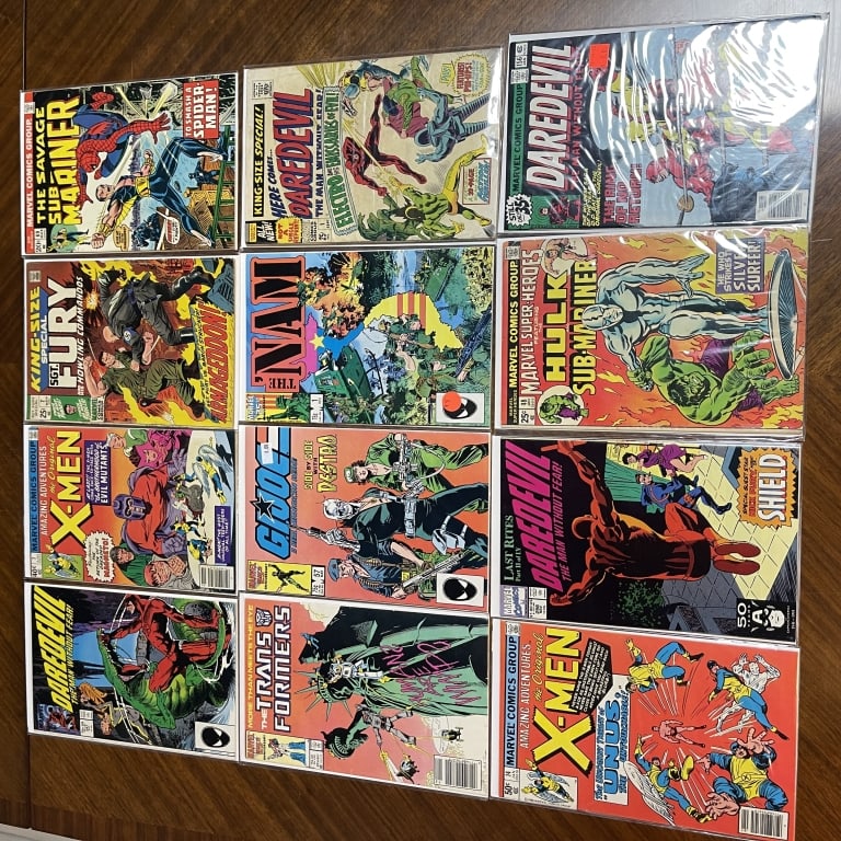 MARVEL COMIC BOOK LOT OF 12 X-MEN DAREDEVIL HULK (1 of 2)