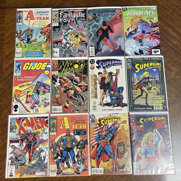 MARVEL COMIC BOOK LOT OF 12 SUPERMAN GI JOE NAMOR (1 of 2)