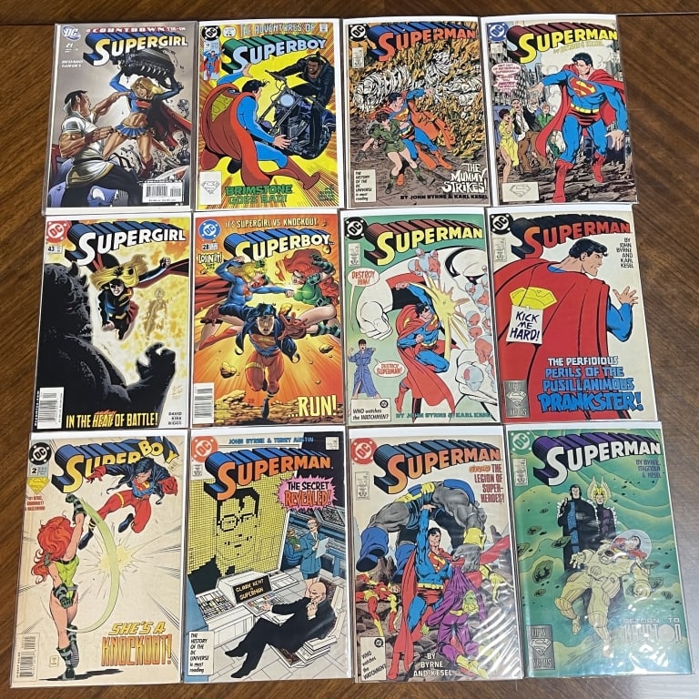 SUPERMAN SUPERGIRL SUPERBOY COMIC BOOK LOT OF 12 (1 of 2)