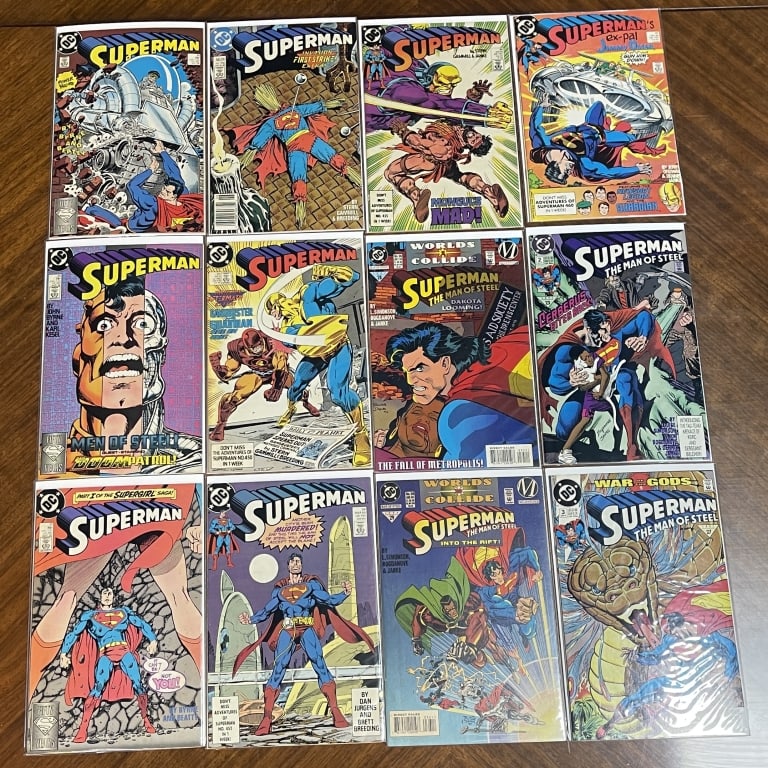 DC SUPERMAN COMIC BOOK LOT OF 12 MAN OF STEEL ERA (1 of 2)