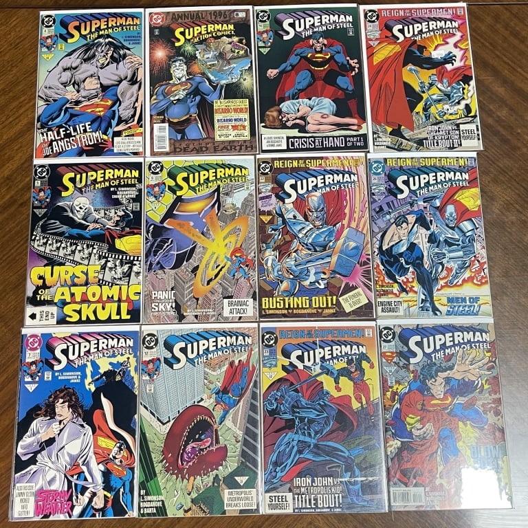 DC SUPERMAN MAN OF STEEL COMIC BOOK LOT OF 12 (1 of 2)