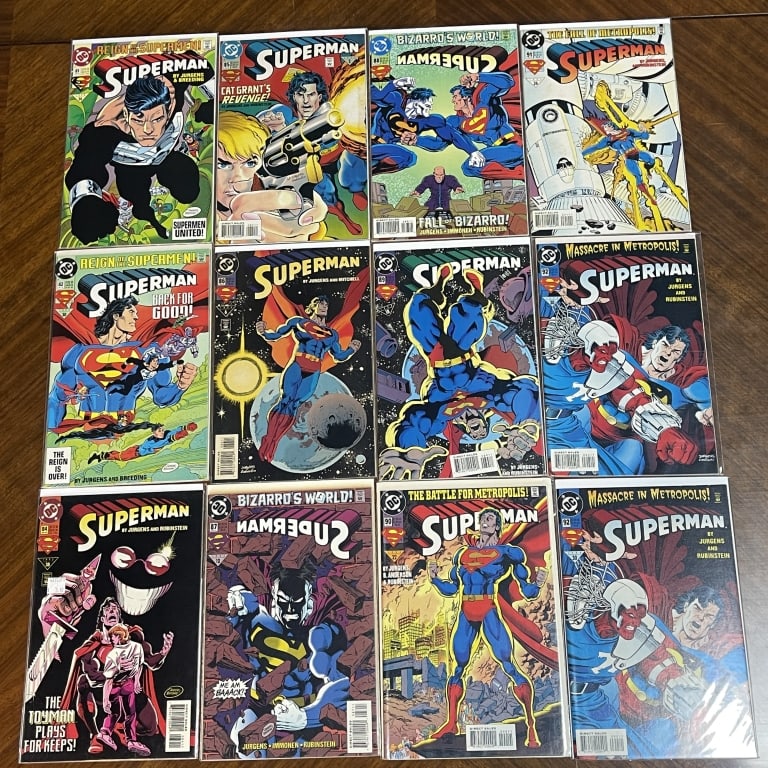 SUPERMAN COMIC BOOK LOT OF 12 REIGN OF SUPERMEN EA (1 of 2)