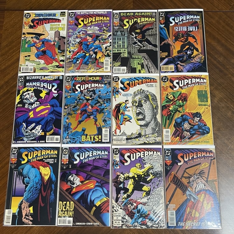 DC SUPERMAN THE MAN OF STEEL COMIC BOOK LOT OF 12 (1 of 2)