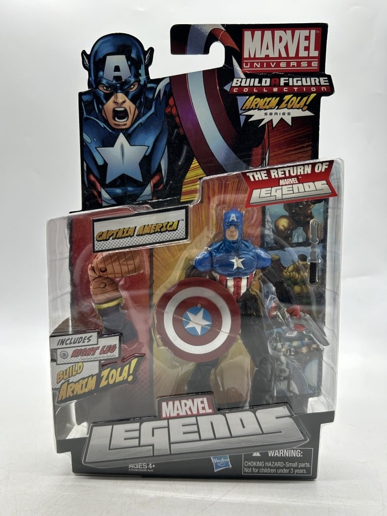 MARVEL LEGENDS CAPTAIN AMERICA ZOLA BUILD-A-FIGURE: For ALTERNATE shipping quote or LOCAL PICK-UP DETAILS, please visit dejavuauctionshipping.com MARVEL LEGENDS CAPTAIN AMERICA BUILD-A-FIGURE ARNIM ZOLA SERIES ACTION FIGURE BY HASBRO Official Marvel Le
